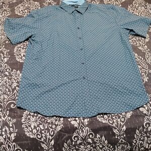 Pronto Uomo Blue Patterned Button Down Shirt